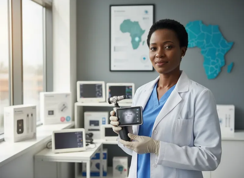 Healthcare professional with medical device